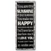 Obrazek typograficzny SUNSHINE - 50x20 cm